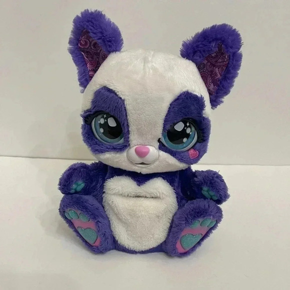 Peek-A-Roo Interactive Panda-Roo Purple Plush Toy with Mystery Pop out Baby - Picture 3 of 6